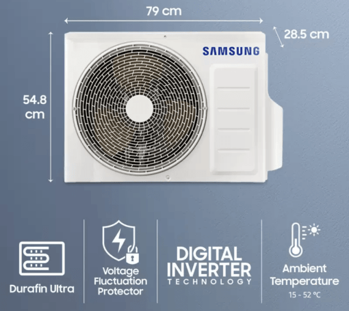 SAMSUNG Convertible 5-in-1 Cooling Mode 2023 Model 1.5 Ton 4 Star Split Inverter AC - White  (AR18CY4ZAGD/AR18CY4ZAGDNNA/AR18CY4ZAGDXNA, Copper Condenser) - Image 3